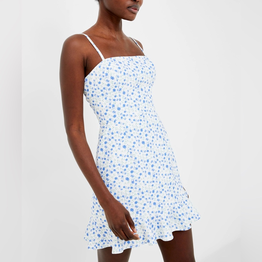 NWT French Connection Camille Whisper Frill Hem Dress